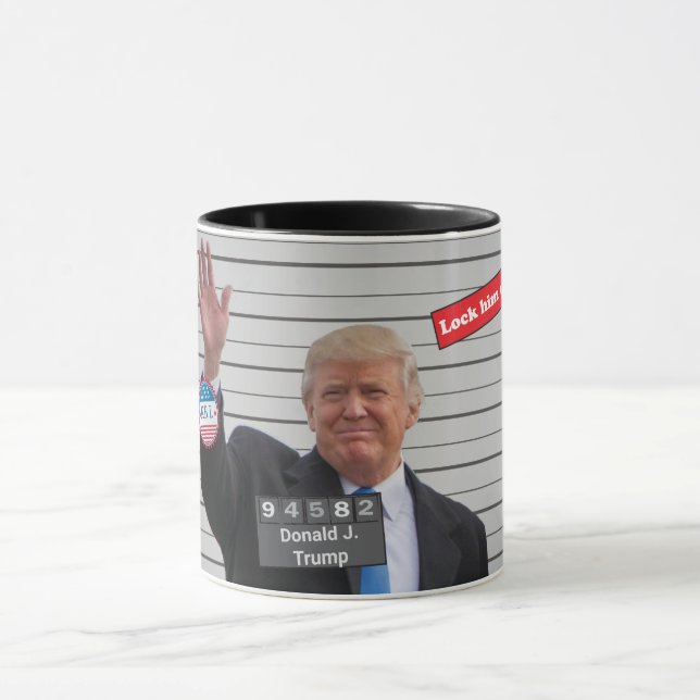 Caneca Donald J. Trump Ssatírica Polícia Diversão (Centro)