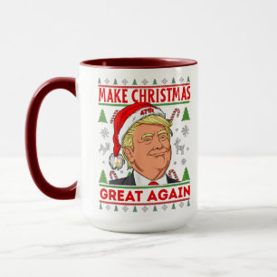 Caneca Donald Trump Christmas Mug, Feliz Natal