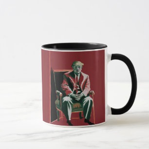Caneca Donald Trump em Francis Bacon Style