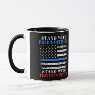 Caneca Donald Trump Mike Pence Stand com policiais
