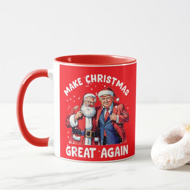 Caneca Donald Trump Santa Claus | Papais noeis de galhard (Com Donut)