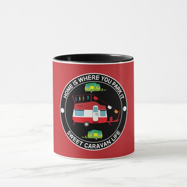 Caneca Dons de Caravan Art - Ame o meu café caravana (Centro)