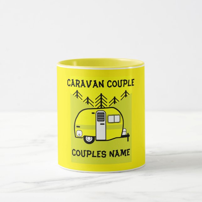 Caneca Dons de Caravan Art - Ame o meu café caravana (Centro)