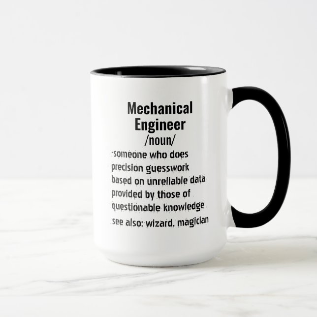 Caneca Dons de definição de Engenheiros mecânicos engraça (Direita)