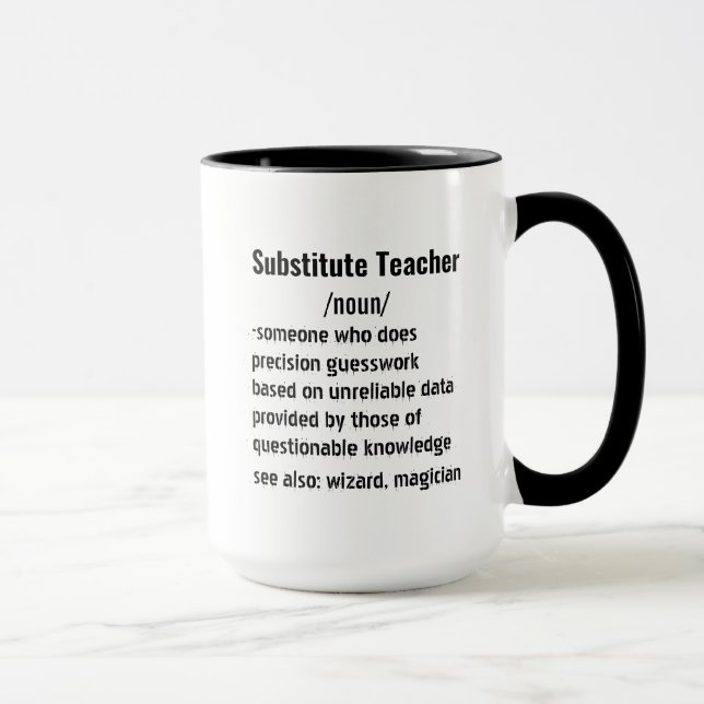 Caneca Dons de definição de professor substituto engraçad (Direita)