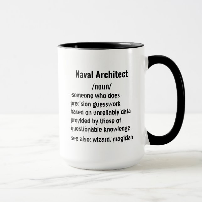 Caneca Dons de definição do Arquiteto Naval engraçado (Direita)