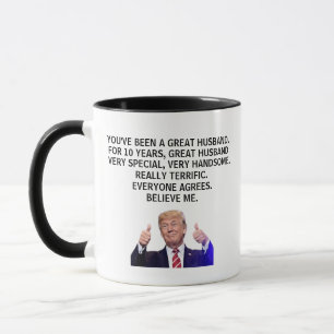 Caneca Dons do 10º aniversário para homens, 10º aniversár
