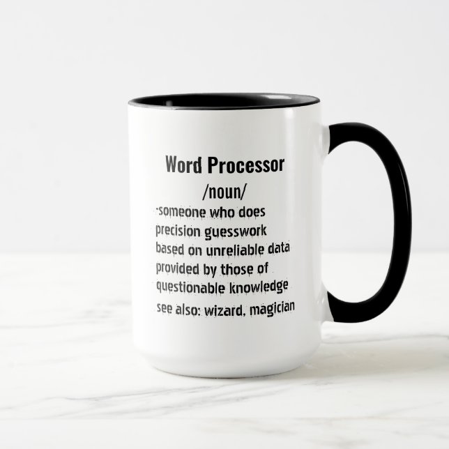 Caneca Dons engraçados de definição de processador do Wor (Direita)