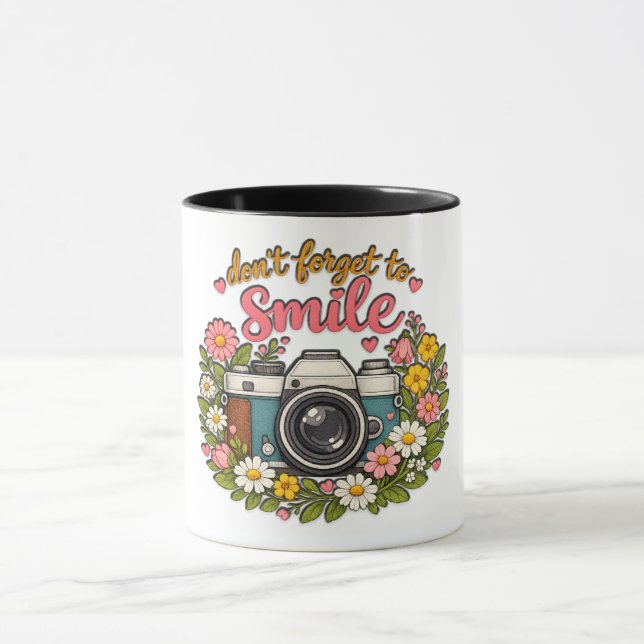 Caneca Don't Forget To Smile (Centro)