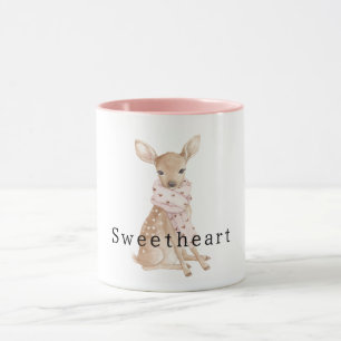 Caneca Donut de Coração de Guaxinim de Creme Doce