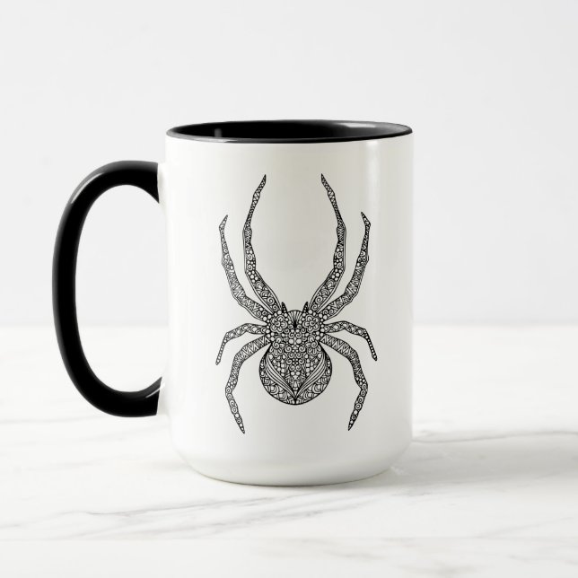 Caneca Doodle da aranha (Esquerda)