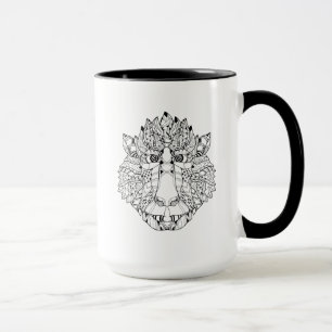 Caneca Doodle da cabeça do macaco