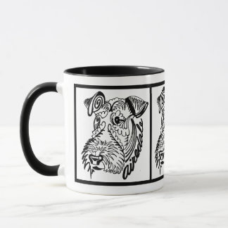 Caneca Doodle do cão de Airedale