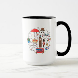 Caneca Doodles de Londres