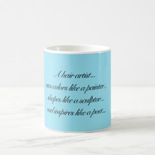 Caneca dos artistas do cabelo