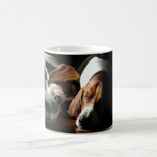 caneca dos cães de basset do sono (Centro)