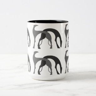 Caneca dos cães do art deco