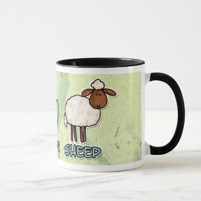 caneca dos carneiros do amor da paz (Direita)