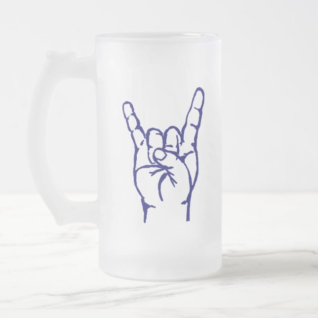 Caneca dos chifres do metal (Esquerda)