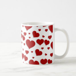 Caneca dos corações do amor