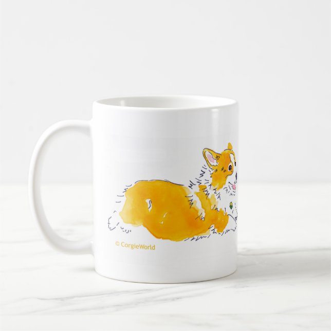 Caneca dos Corgis do vôo (Esquerda)