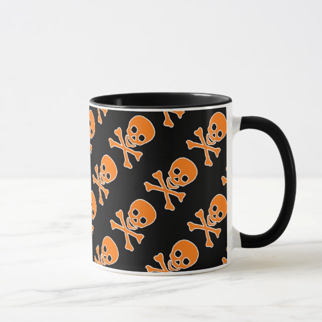 Caneca dos crânios do pirata do Dia das Bruxas (Direita)
