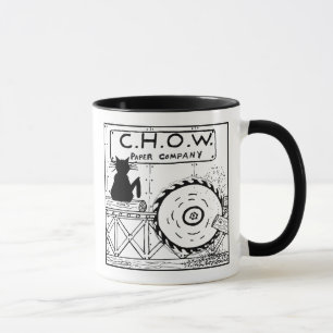 Caneca dos desenhos animados da serração dos
