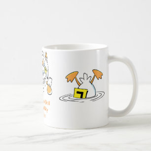 Caneca dos desenhos animados do café do pato de