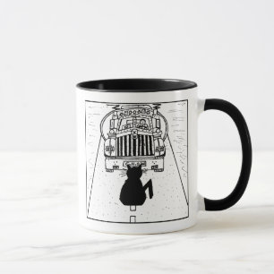 Caneca dos desenhos animados do caminhão dos