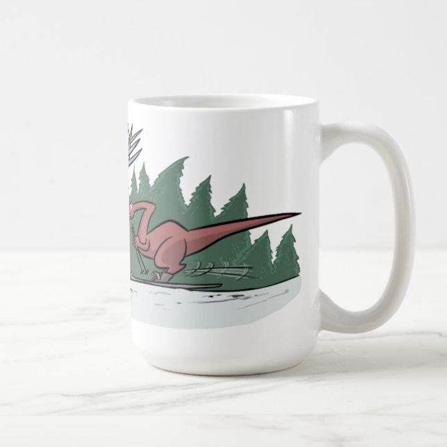 Caneca dos dinossauros do esqui (Direita)
