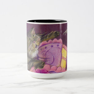 Caneca dos gatos do bolo