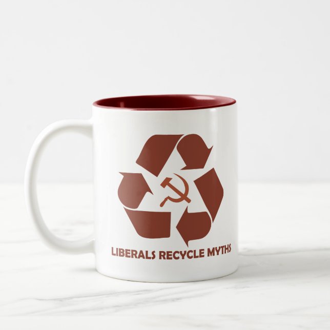 Caneca dos mitos do reciclar dos liberais (Esquerda)
