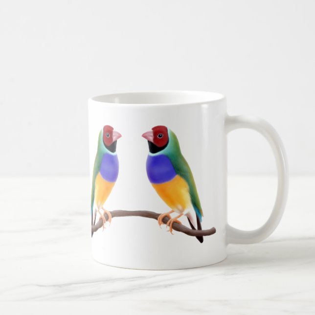 Caneca dos passarinhos de Gouldian (Direita)
