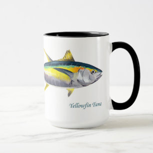 Caneca dos peixes de atum do atum amarelo