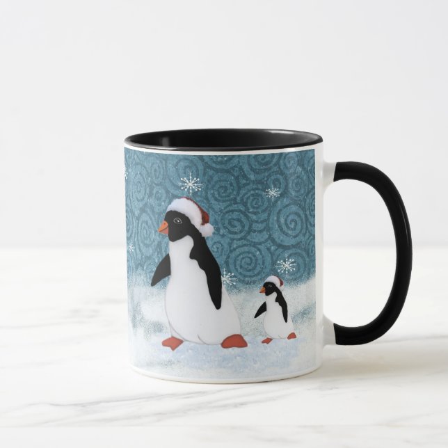 Caneca dos pinguins do papai noel (Direita)