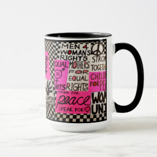 Caneca dos posters do março das mulheres
