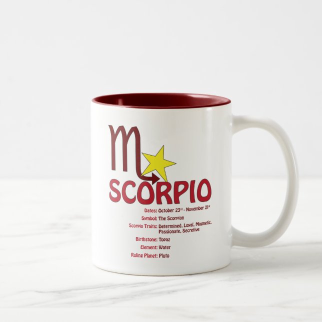 Caneca dos traços da Escorpião (Direita)