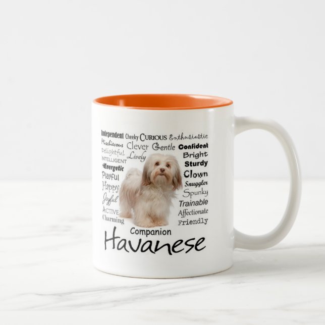 Caneca dos traços de Havanese (Direita)