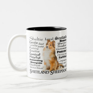 Caneca dos traços de Sheltie