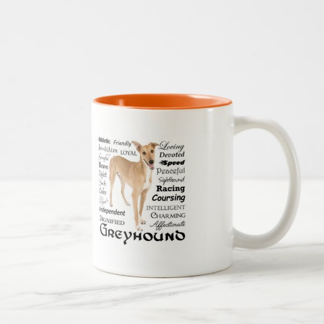 Caneca dos traços do galgo (Direita)