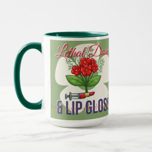 Caneca Doses Letais & Brilho Labial - Presente Divertido 