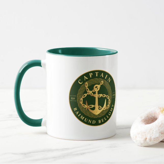 Caneca Dourada Âncora (Com Donut)