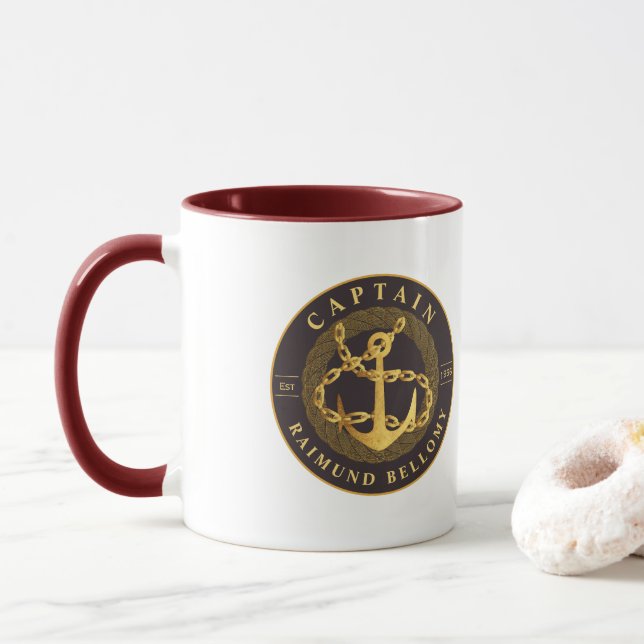 Caneca Dourada Âncora (Com Donut)