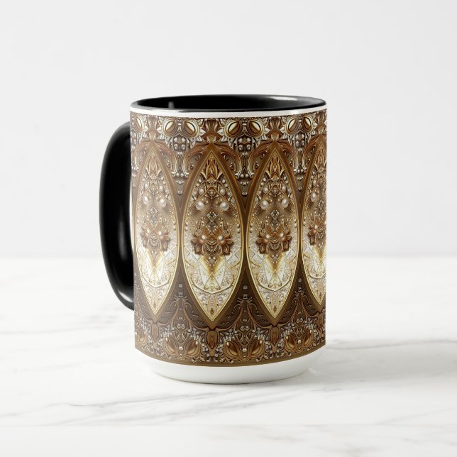 Caneca Dourada Ornamentada (Frente Esquerda)