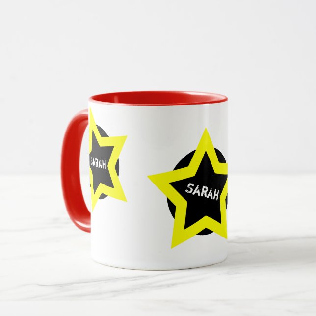 Caneca Dourada Star & Top Appreciation Office Mug (Sarah) (Frente Esquerda)