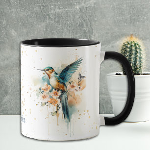 Caneca Dourado Confetti Fantasy Hummingbird