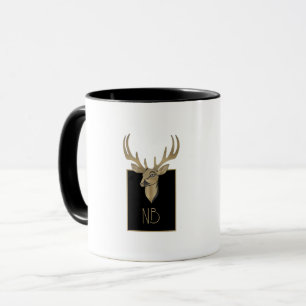 Caneca Dourado Deer Head