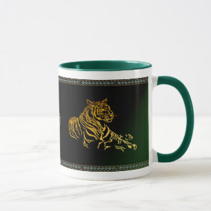 Caneca Dourado do tigre