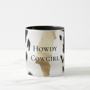 Caneca Dourado Glam Branco Negro Cowhow Sudoeste
