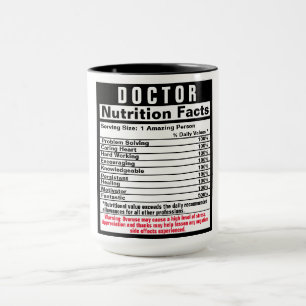 Caneca Doutor Funny Nutrional Facts Gift Mug